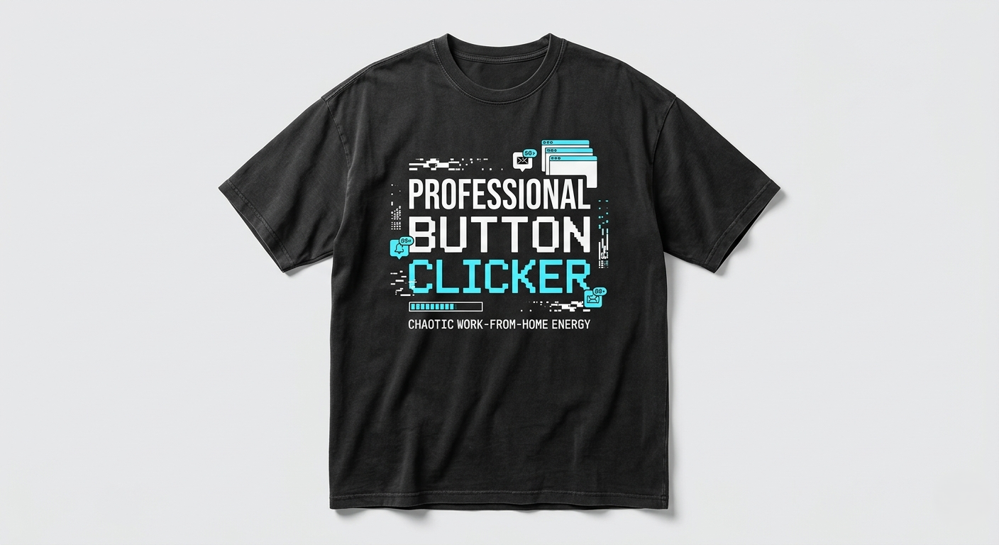 Professional Button Clicker — WFH T-shirt