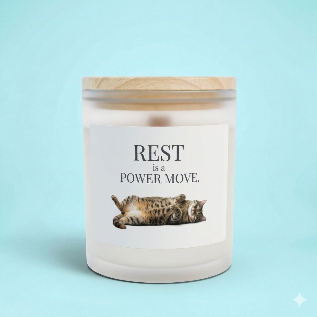 Wind Down — Resting Cat Candle