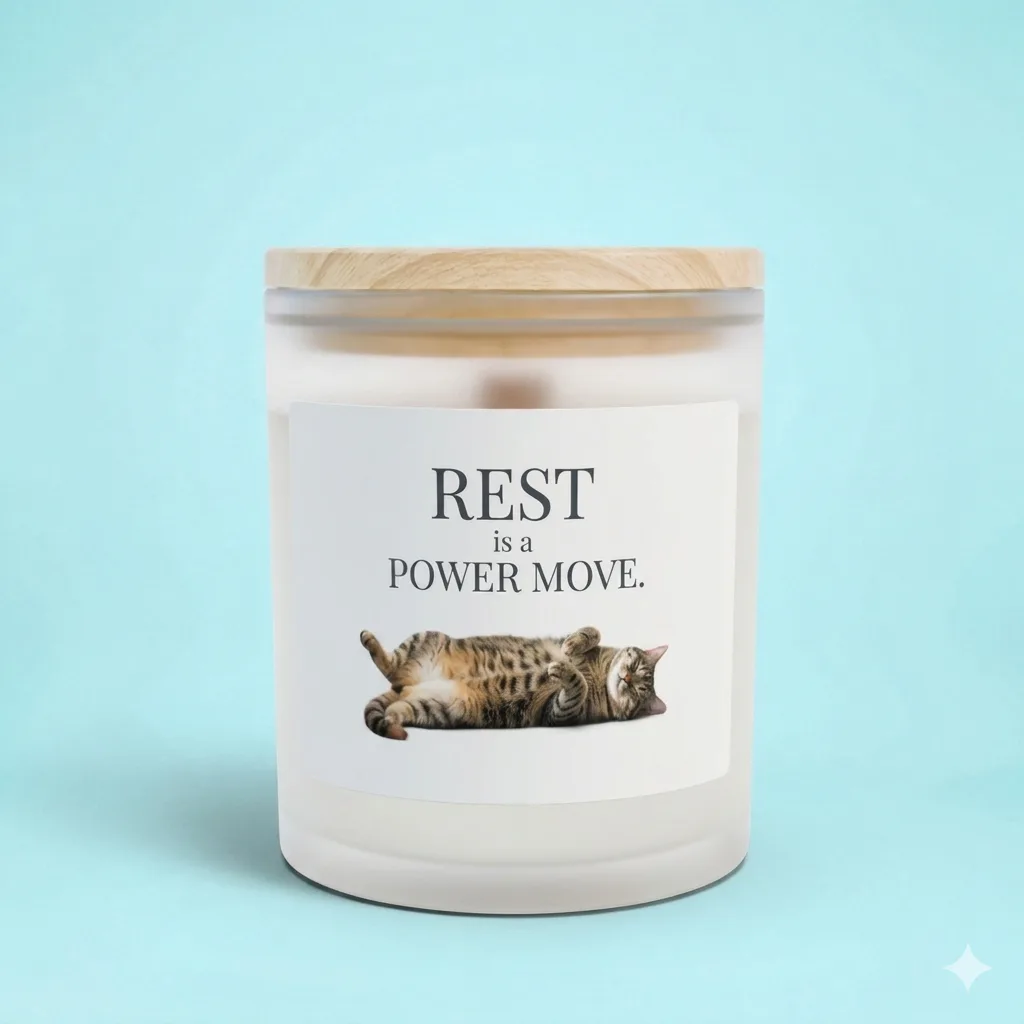 Wind Down — Resting Cat Candle